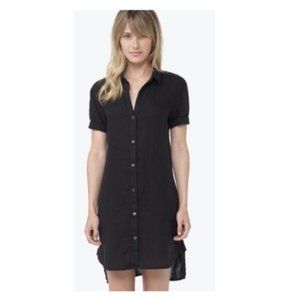 James Perse Short Sleeve Linen Shirt Dress